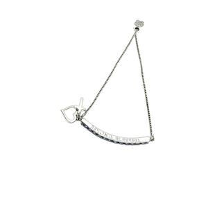Beyond Bless Swarovski Element Silver Plated Cross Slider Bracelet
